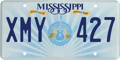 MS license plate XMY427