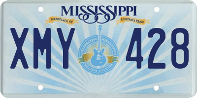 MS license plate XMY428