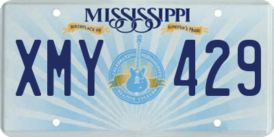 MS license plate XMY429