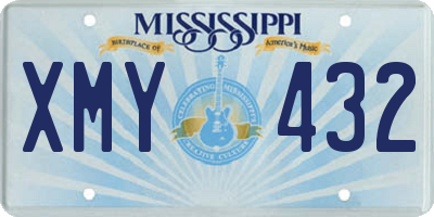 MS license plate XMY432