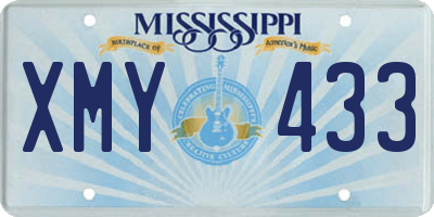 MS license plate XMY433