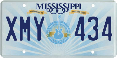 MS license plate XMY434