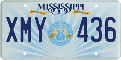 MS license plate XMY436