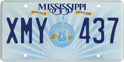 MS license plate XMY437