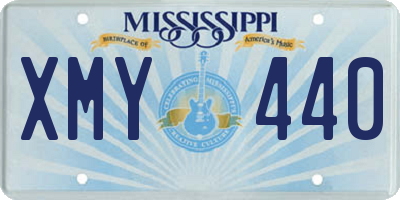 MS license plate XMY440