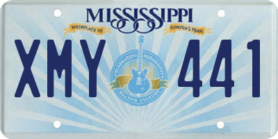 MS license plate XMY441