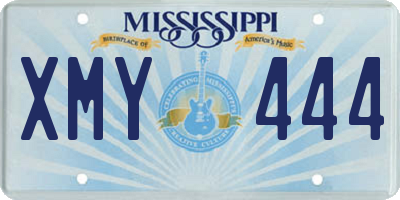 MS license plate XMY444