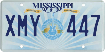 MS license plate XMY447