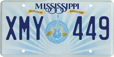 MS license plate XMY449