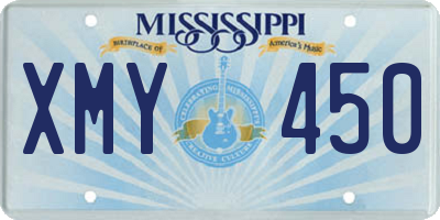 MS license plate XMY450