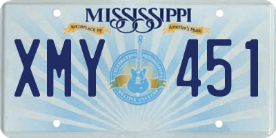 MS license plate XMY451