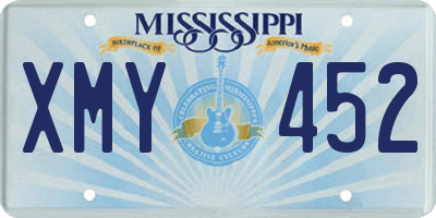 MS license plate XMY452