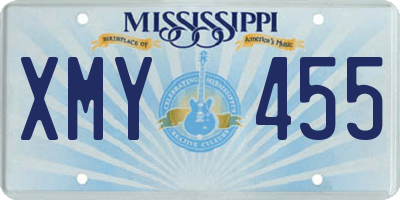 MS license plate XMY455