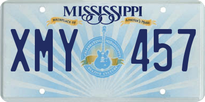 MS license plate XMY457