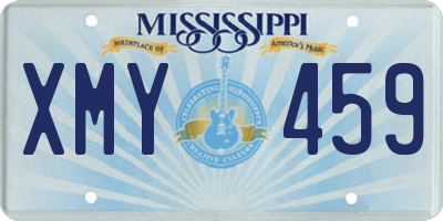 MS license plate XMY459