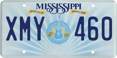 MS license plate XMY460