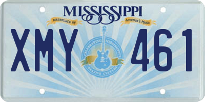 MS license plate XMY461