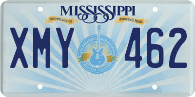 MS license plate XMY462