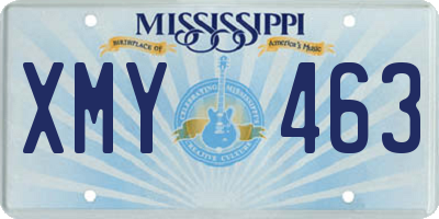 MS license plate XMY463