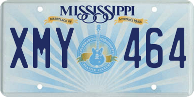 MS license plate XMY464