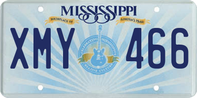 MS license plate XMY466