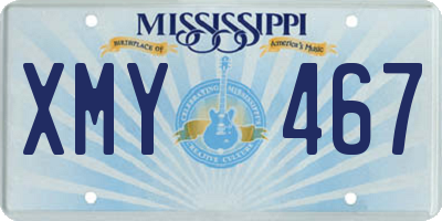 MS license plate XMY467