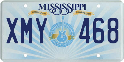 MS license plate XMY468