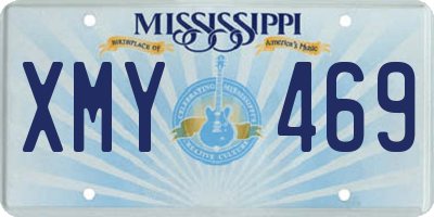 MS license plate XMY469