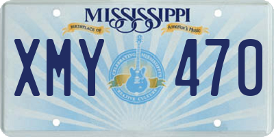 MS license plate XMY470