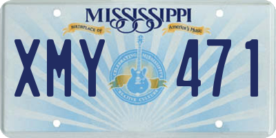 MS license plate XMY471