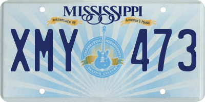 MS license plate XMY473