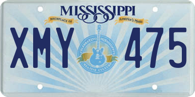 MS license plate XMY475