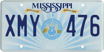 MS license plate XMY476