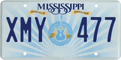 MS license plate XMY477