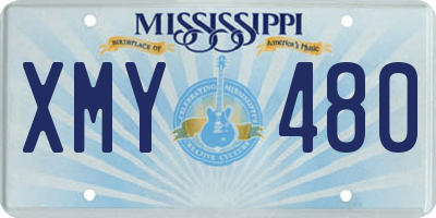 MS license plate XMY480