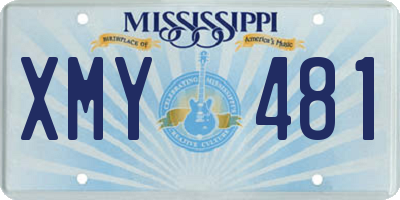 MS license plate XMY481