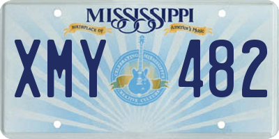 MS license plate XMY482