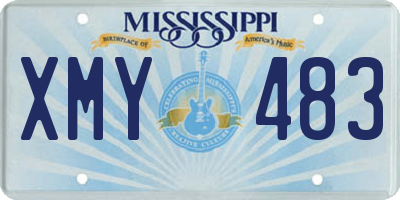 MS license plate XMY483