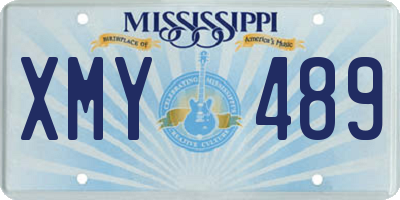 MS license plate XMY489