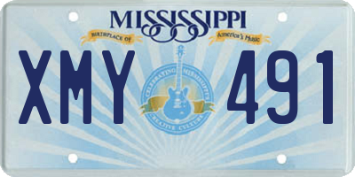 MS license plate XMY491