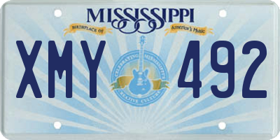 MS license plate XMY492