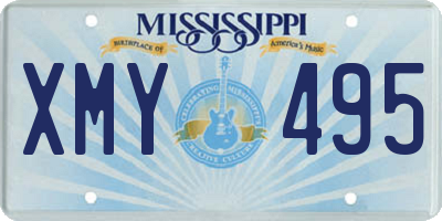 MS license plate XMY495