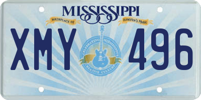 MS license plate XMY496
