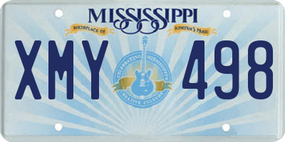 MS license plate XMY498