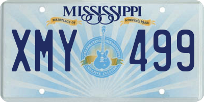 MS license plate XMY499