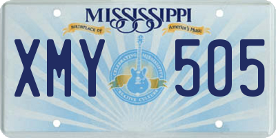 MS license plate XMY505
