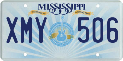 MS license plate XMY506
