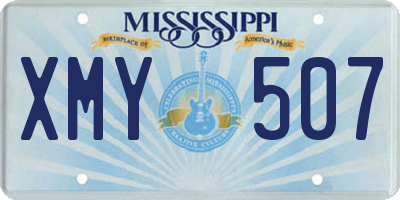 MS license plate XMY507