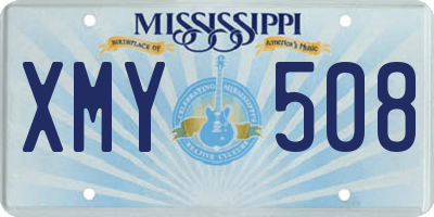 MS license plate XMY508