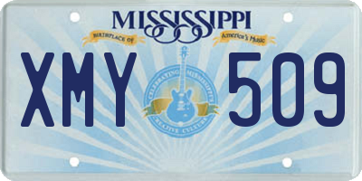 MS license plate XMY509